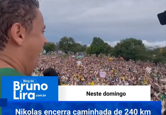 Nikolas encerra caminhada de 240 km por liberdade de Bolsonaro em Brasília