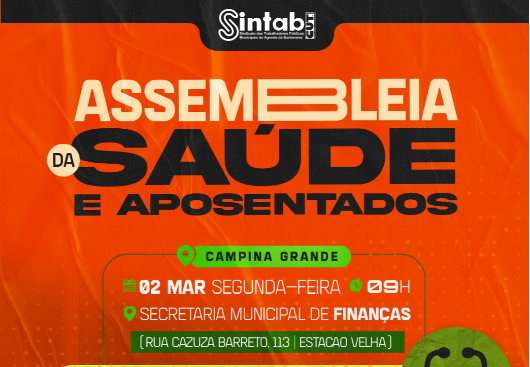 SERVIÇO PÚBLICO: ASSEMBLEIA SAÚDE - SINTAB