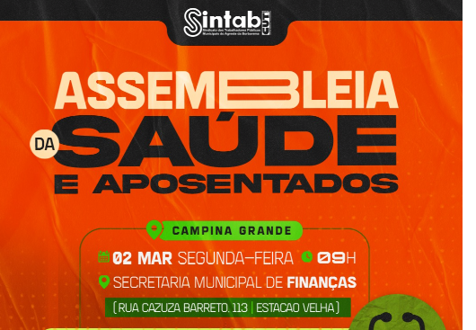 SERVIÇO PÚBLICO: ASSEMBLEIA SAÚDE - SINTAB