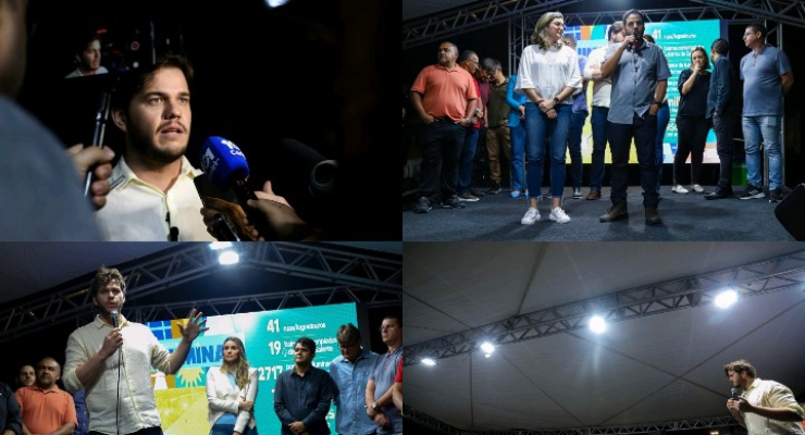 Solenidade da entrega de iluminação pública em Campina Grande.