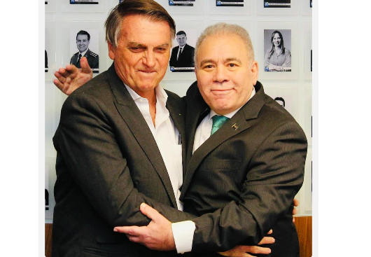 Marcelo Queiroga e Jair Bolsonaro.