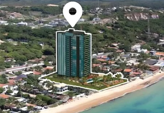 Edifício de luxo com 20 andares em praia