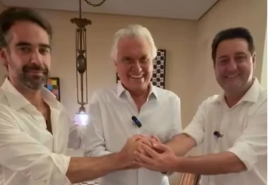 Caiado anuncia filiação ao PSD ao lado de Ratinho Jr e Eduardo Leite