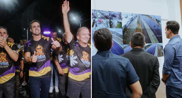 Lucas Ribeiro acompanha monitoramento das forças de segurança e participa da abertura do carnaval de Patos