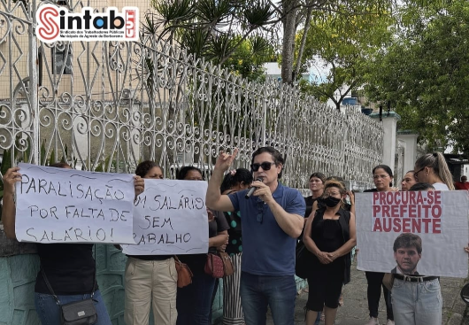 SINTAB REFORÇA PROTESTO DE PRESTADORES DE SERVIÇO COM SALÁRIOS ATRASADOS E PMCG GARANTE MUDANÇAS ADMINISTRATIVAS E AJUSTES PARA REGULARIZAÇÃO TOTAL
